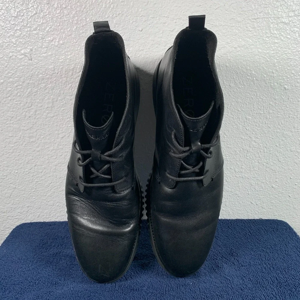 Cole Haan Chukka Boots Mens Size 12 M Black Leather 2.ZeroGrand Style C26198